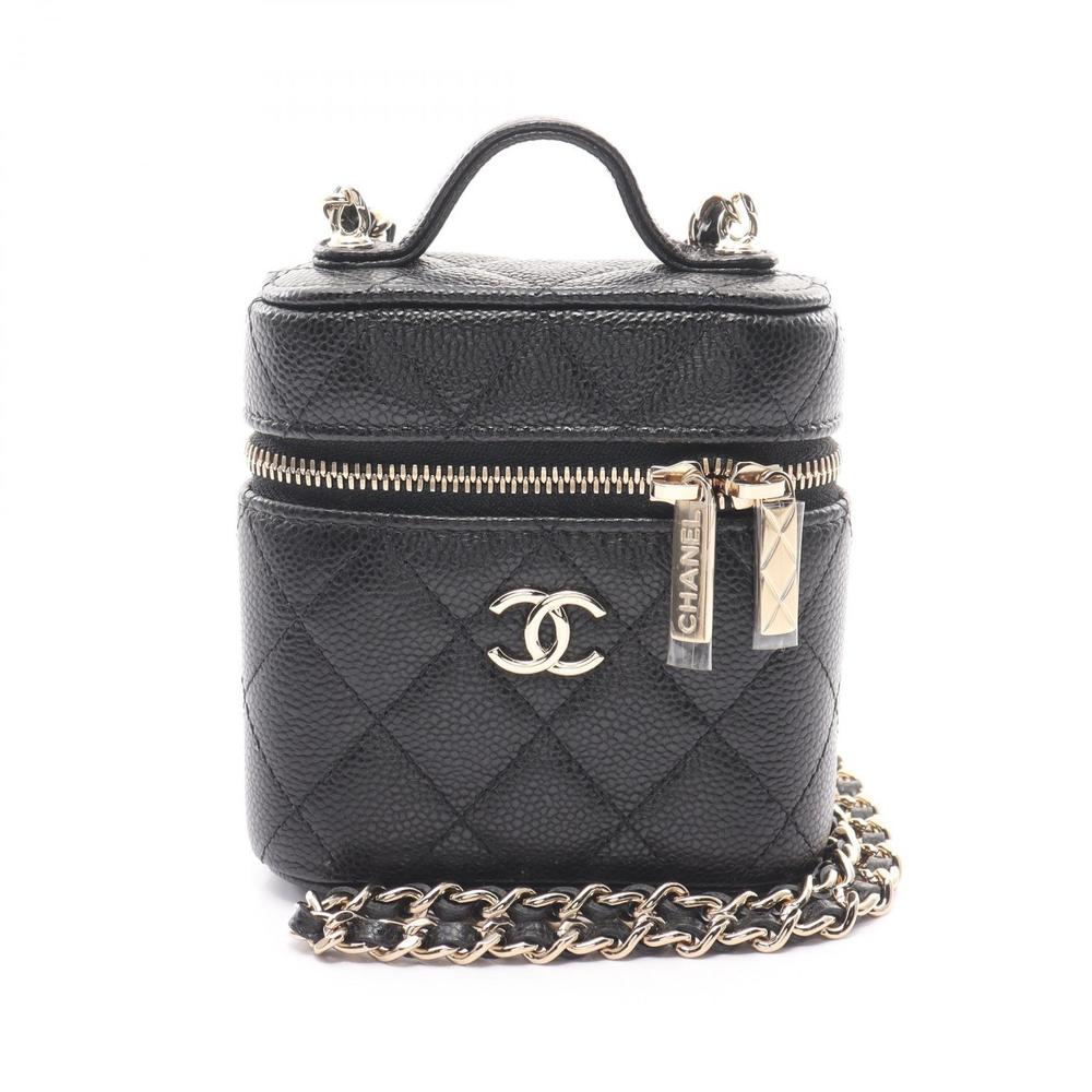 Chanel Matelasse Small Vanity Shoulder Bag Black